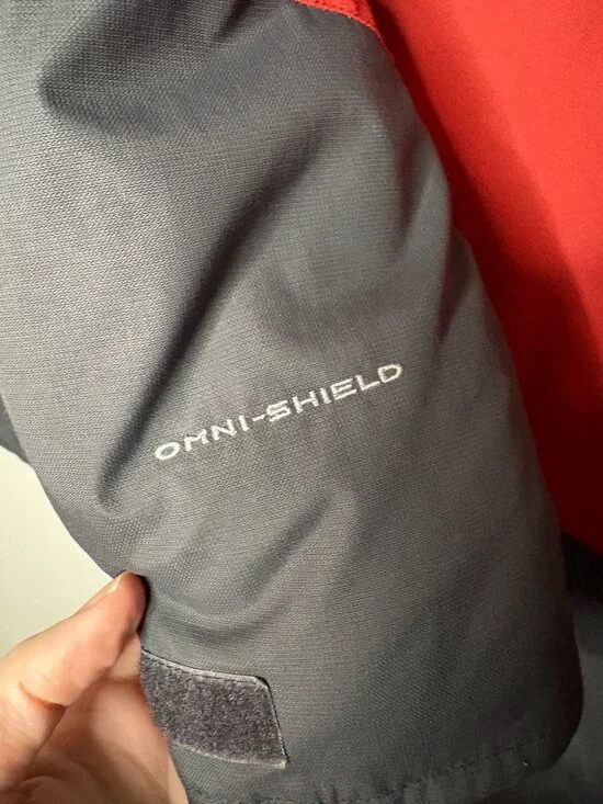 Columbia Youth 14/16 Winter Jacket Red Gray Omni-Shield Insulated Coat Boys Girl - Picture 6 of 9
